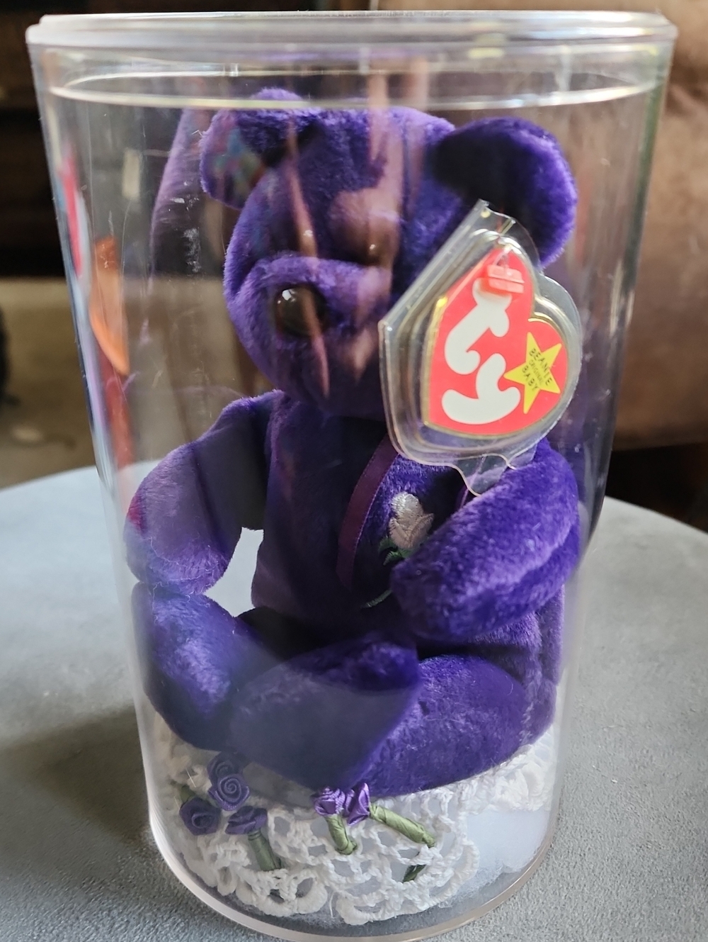 Ty Beanie Baby Princess Diana Bear (1997) – Rare Indonesian / No-Space Tag